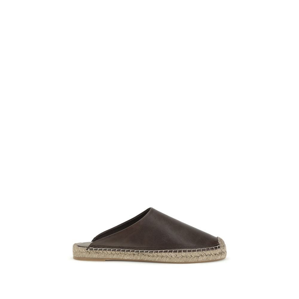 Brunello Cucinelli Brown Calf Leather Bos Taurus Mules - Zachava