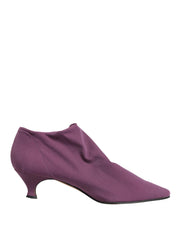 Dolce & Gabbana Shoes Purple Suede Ankle Boots Shoes