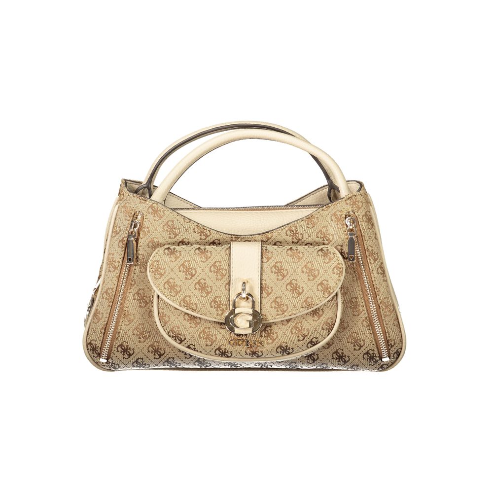 Guess Jeans Beige Poliuretano Women Handbag Guess Jeans