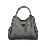 Guess Jeans Nero Poliuretano Women Handbag Guess Jeans