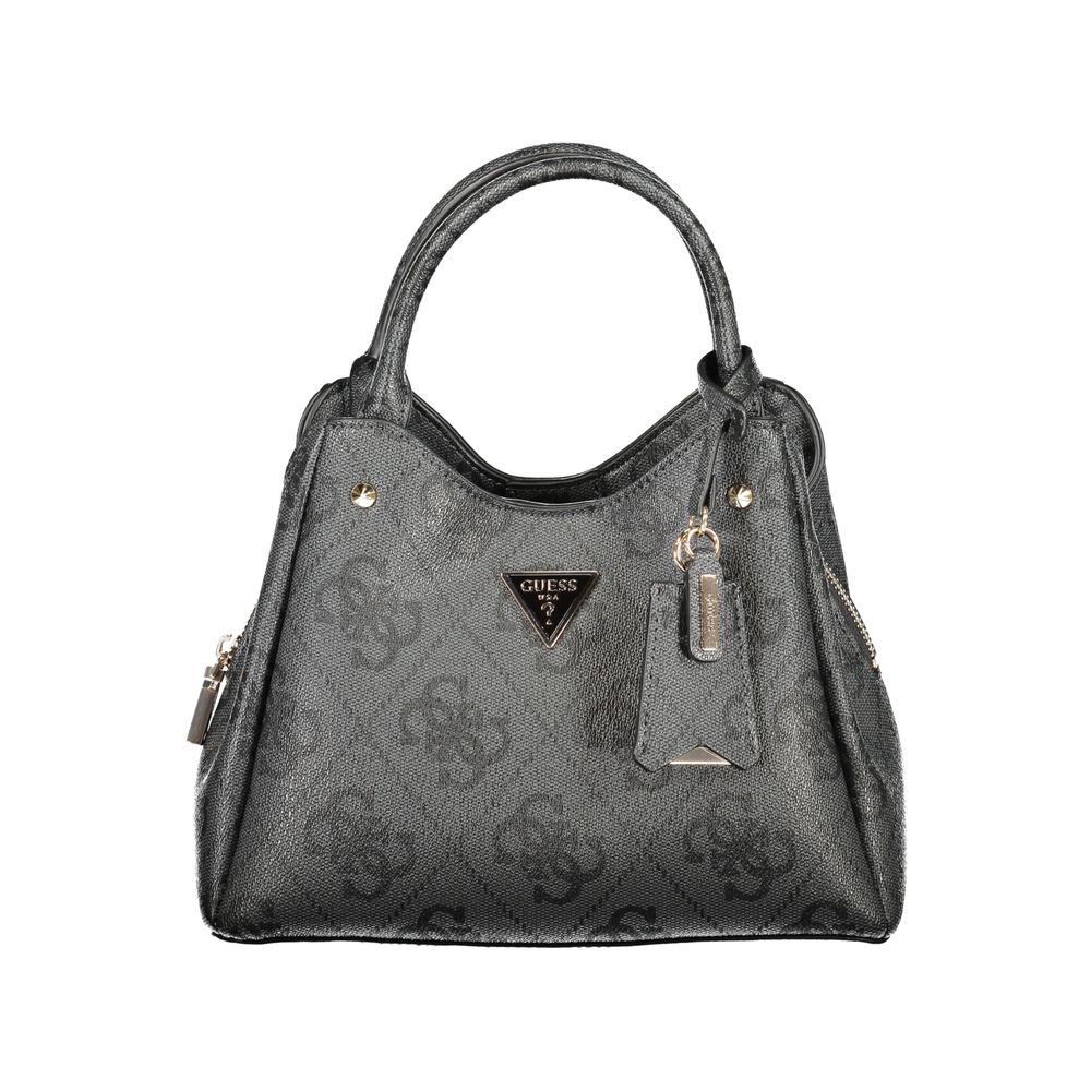 Guess Jeans Nero Poliuretano Women Handbag Guess Jeans