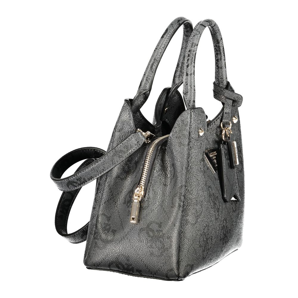 Guess Jeans Nero Poliuretano Women Handbag Guess Jeans