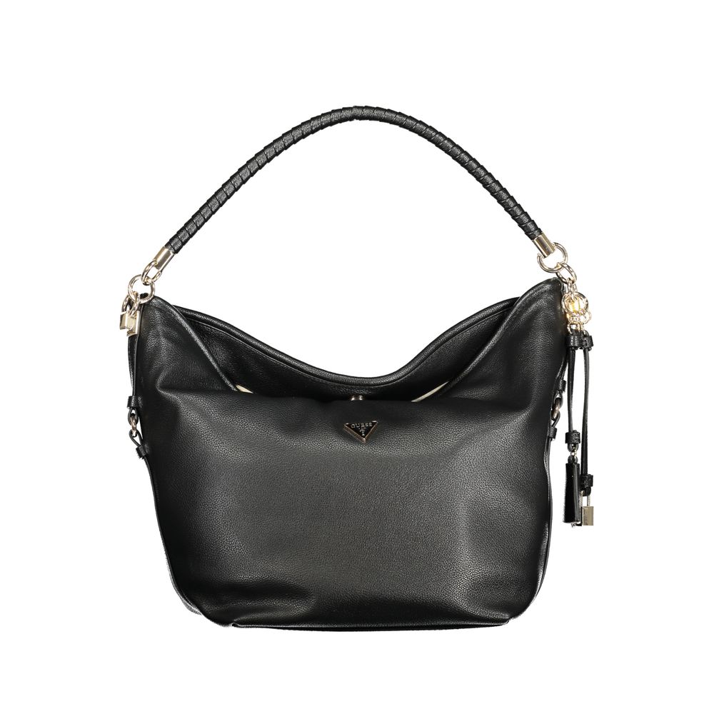 Guess Jeans Nero Polyurethane Women Shoulder Bag Guess Jeans