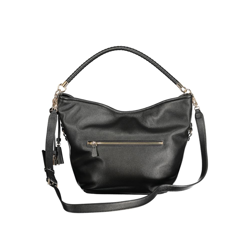 Guess Jeans Nero Polyurethane Women Shoulder Bag Guess Jeans