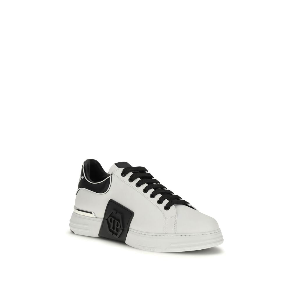Philipp Plein White Calf Leather Bos Taurus Low Top Sneakers Philipp Plein