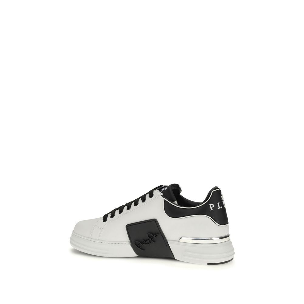 Philipp Plein White Calf Leather Bos Taurus Low Top Sneakers Philipp Plein