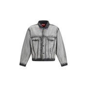 Diesel Gray Cotton Denim Jacket Diesel