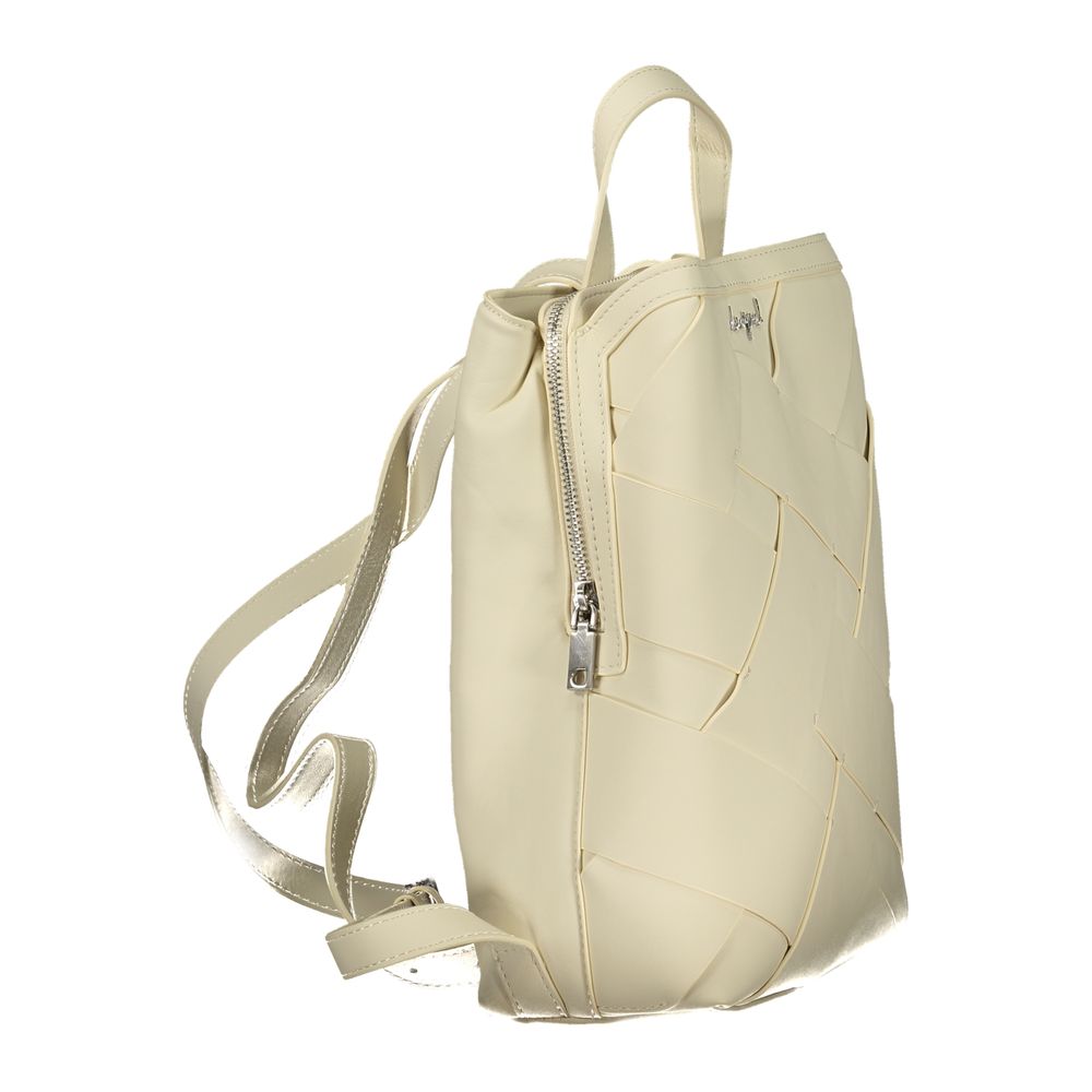 Desigual Bianco Poliuretano Female Mini Backpack Desigual