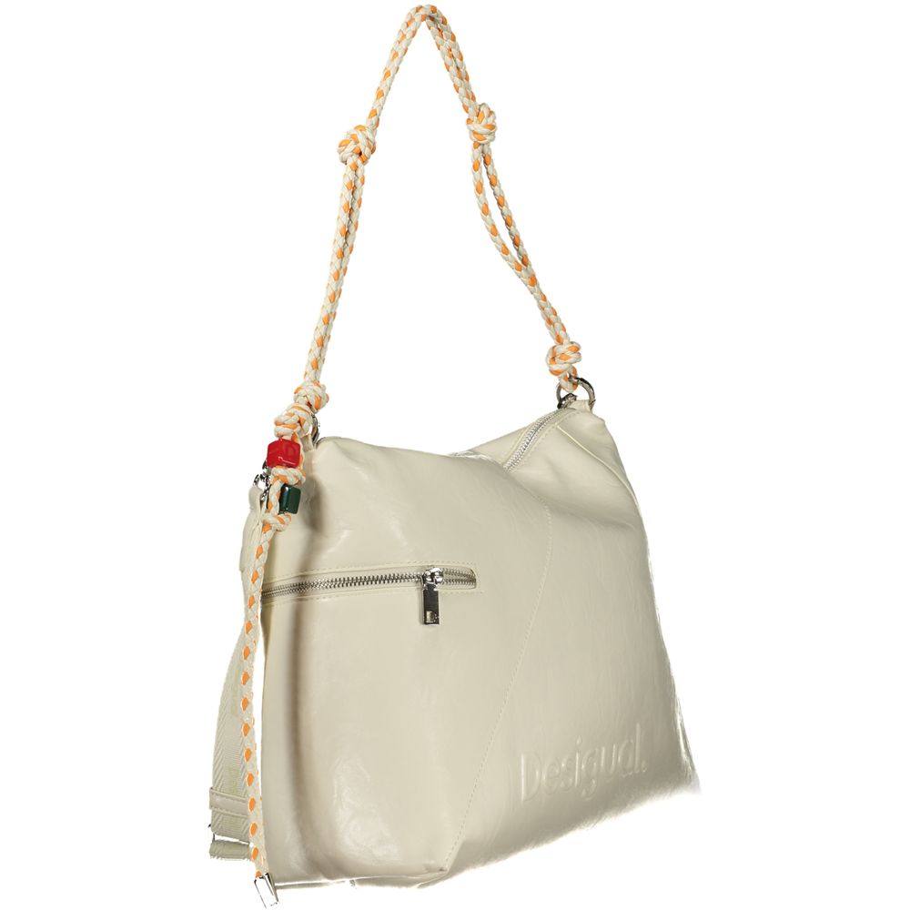 Desigual Ecru Polyurethane Women Handbag Desigual