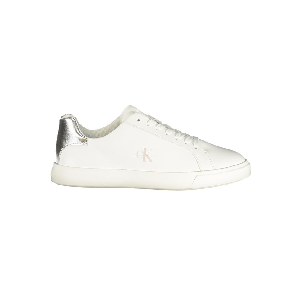 Calvin Klein White Polyester Low Top Sneakers Calvin Klein