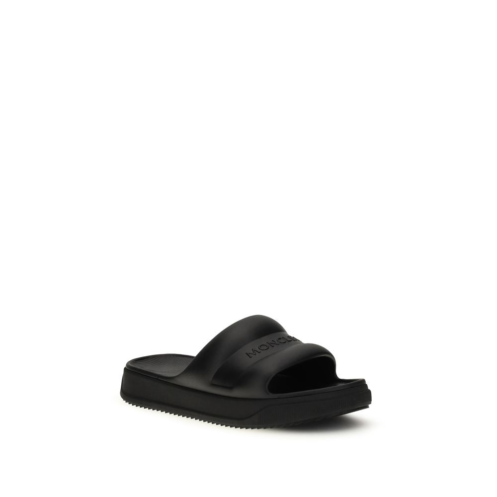 Moncler Black Rubber Sandals Moncler
