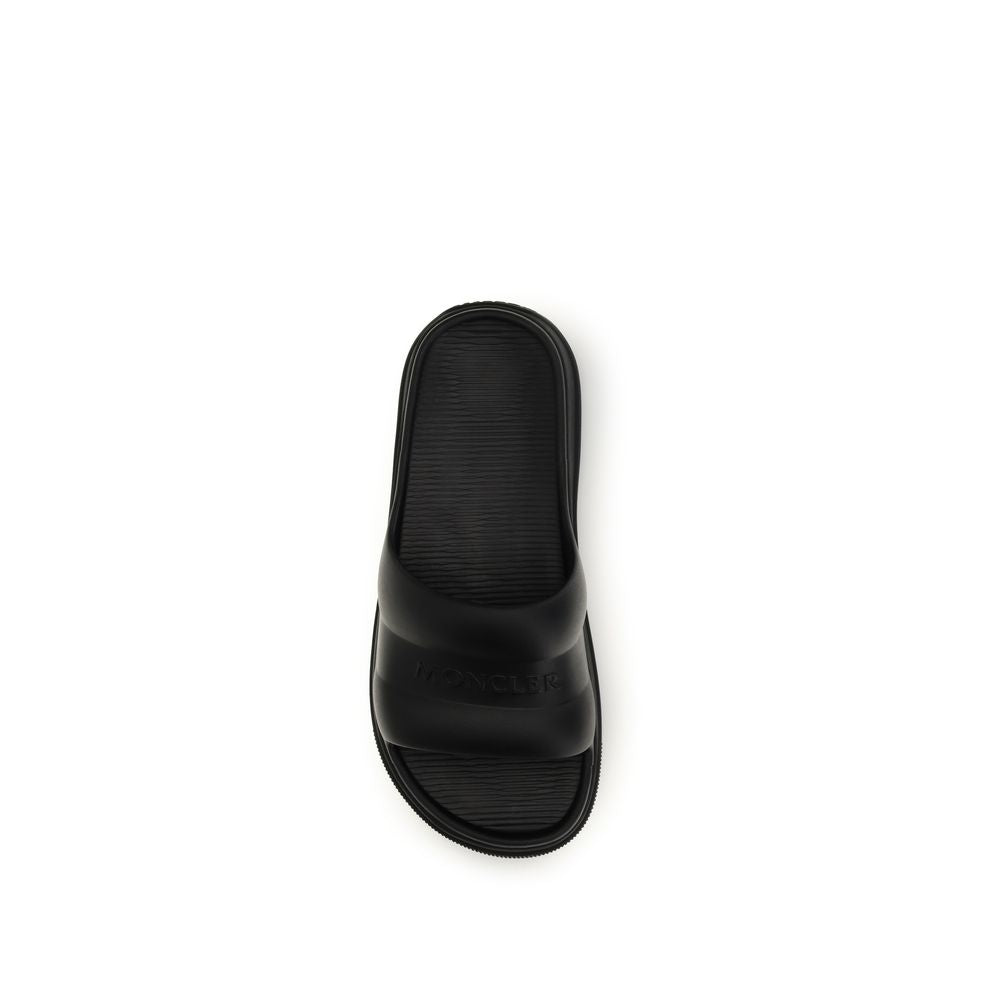 Moncler Black Rubber Sandals Moncler