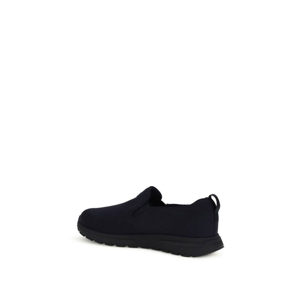 Prada Blue Fabric Low Top Sneakers Prada