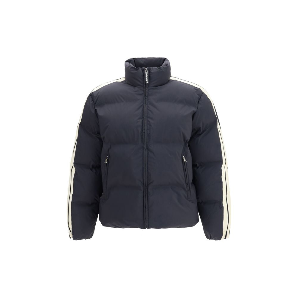 Palm Angels Black Polyamide Full-Length Jacket Palm Angels