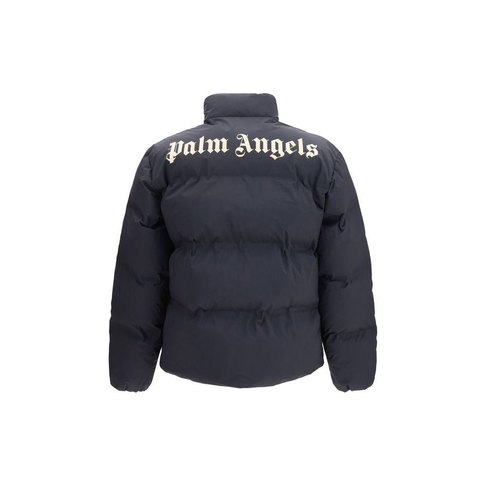 Palm Angels Black Polyamide Full-Length Jacket Palm Angels