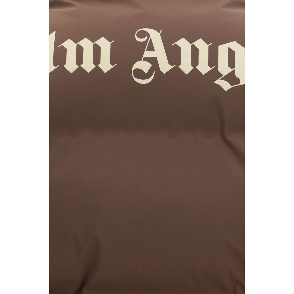 Palm Angels Brown Polyamide Full-Length Jacket Palm Angels