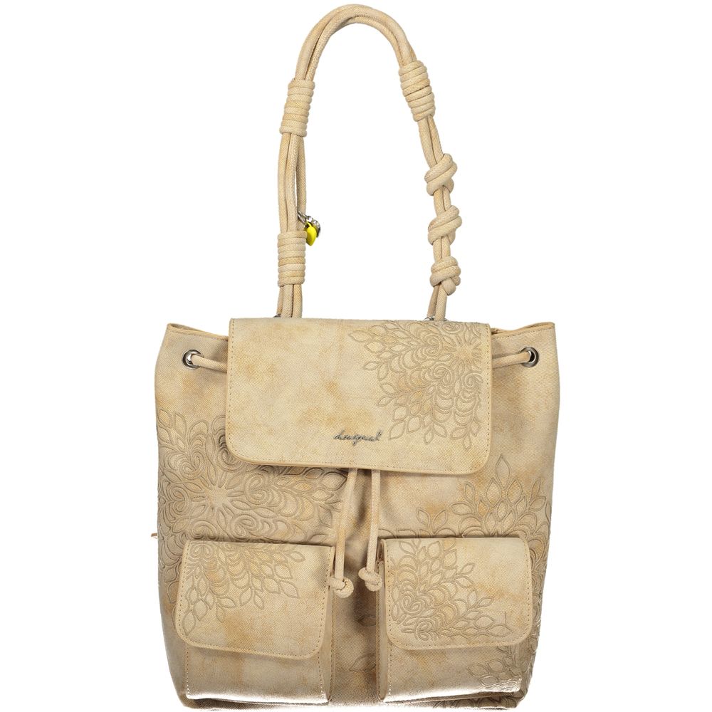 Desigual Beige Polyurethane Women Backpack Desigual