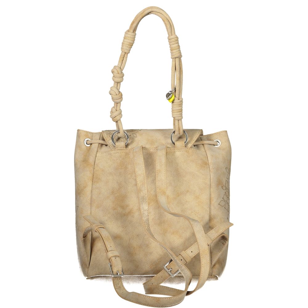 Desigual Beige Polyurethane Women Backpack Desigual