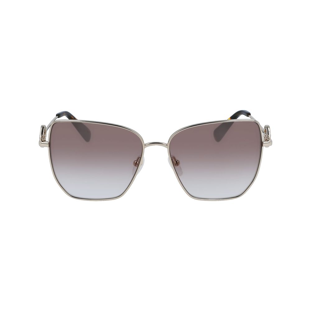 Longchamp Gold Metal Sunglasses Longchamp