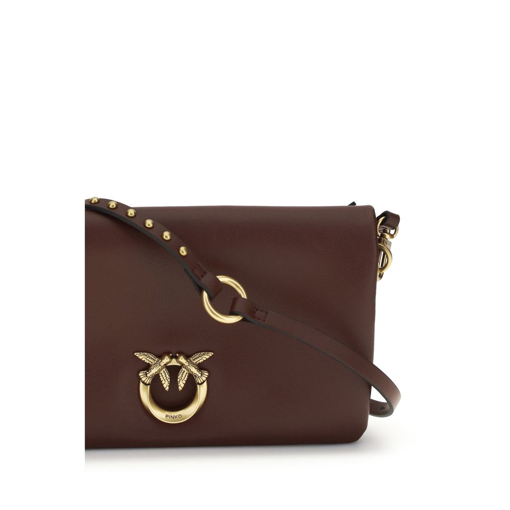 PINKO Purple Calf Leather Bos Taurus Shoulder Bag PINKO
