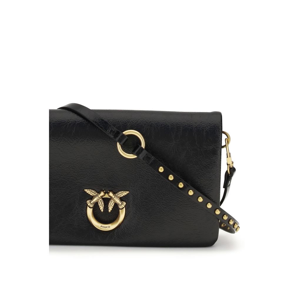 PINKO Black Goatskin Shoulder Bag PINKO