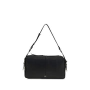 PINKO Black Calf Leather Bos Taurus Shoulder Bag PINKO