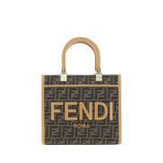 Fendi Brown Fabric Shoulder Bag