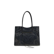 Balenciaga Black Lamb Ovis Aries Aries Shoulder Bag