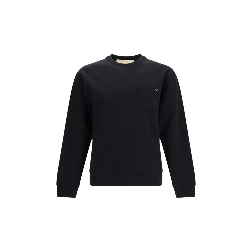 Valentino Garavani Black Cotton Sweatshirt for Men