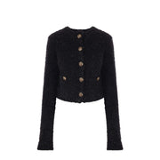 Balenciaga Black Cotton Cardigan