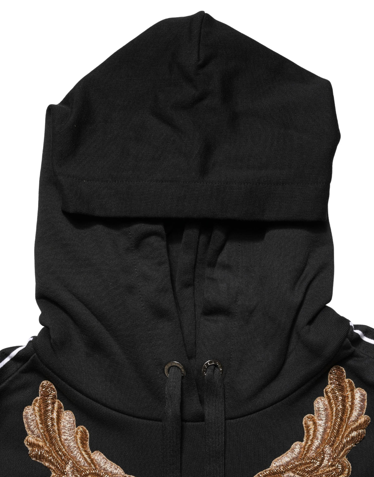 Dolce & Gabbana Black Embroidered Tassel Hooded Sweatshirt Sweater for Women