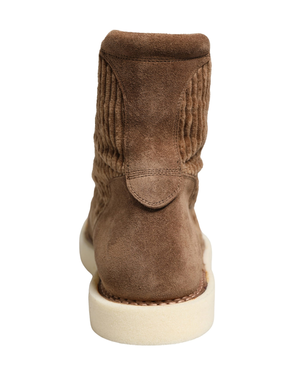 Dolce & Gabbana Brown Corduroy High Top Oxford Boots for Men