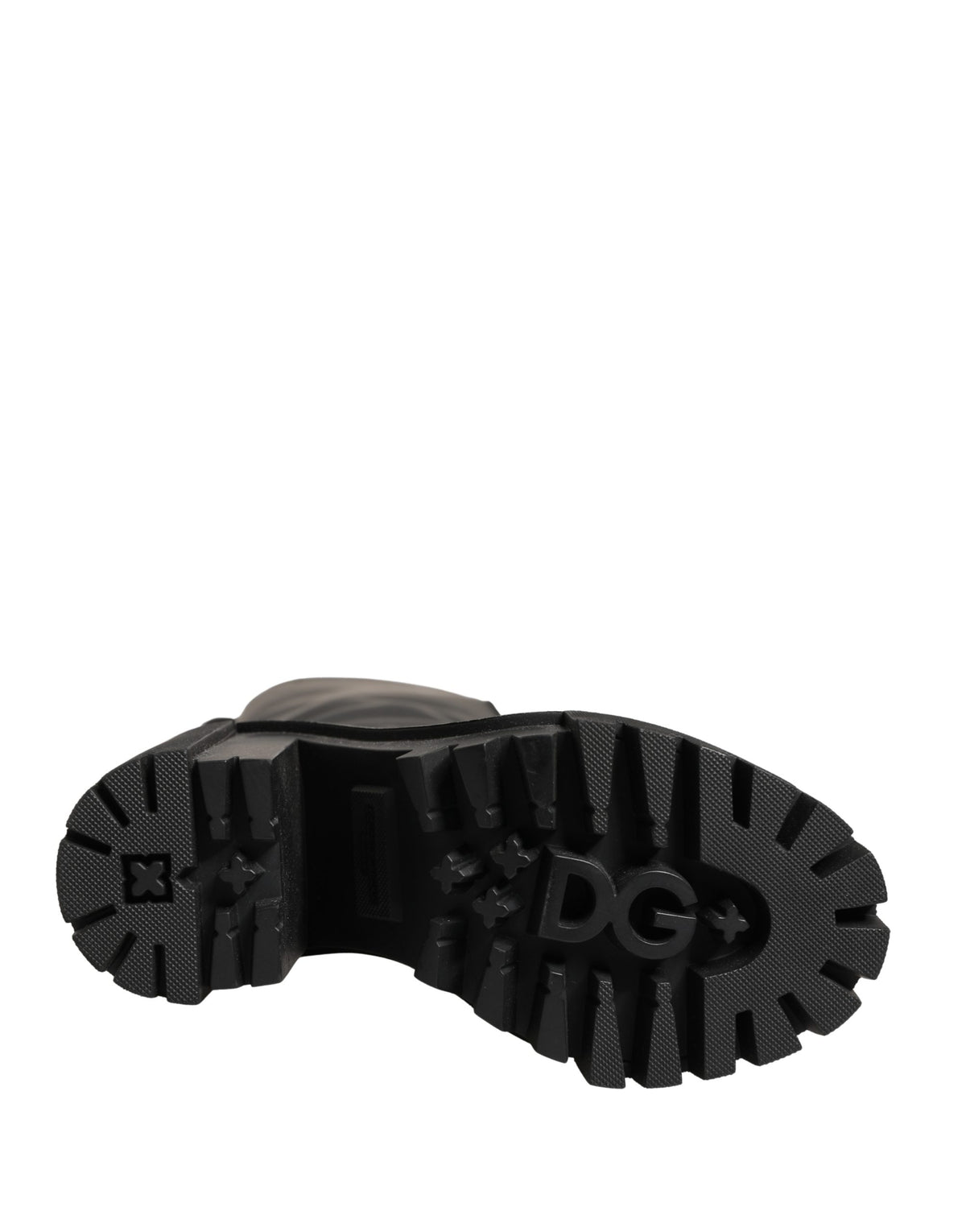Dolce & Gabbana Black Rubberised Leather High Boots Shoes