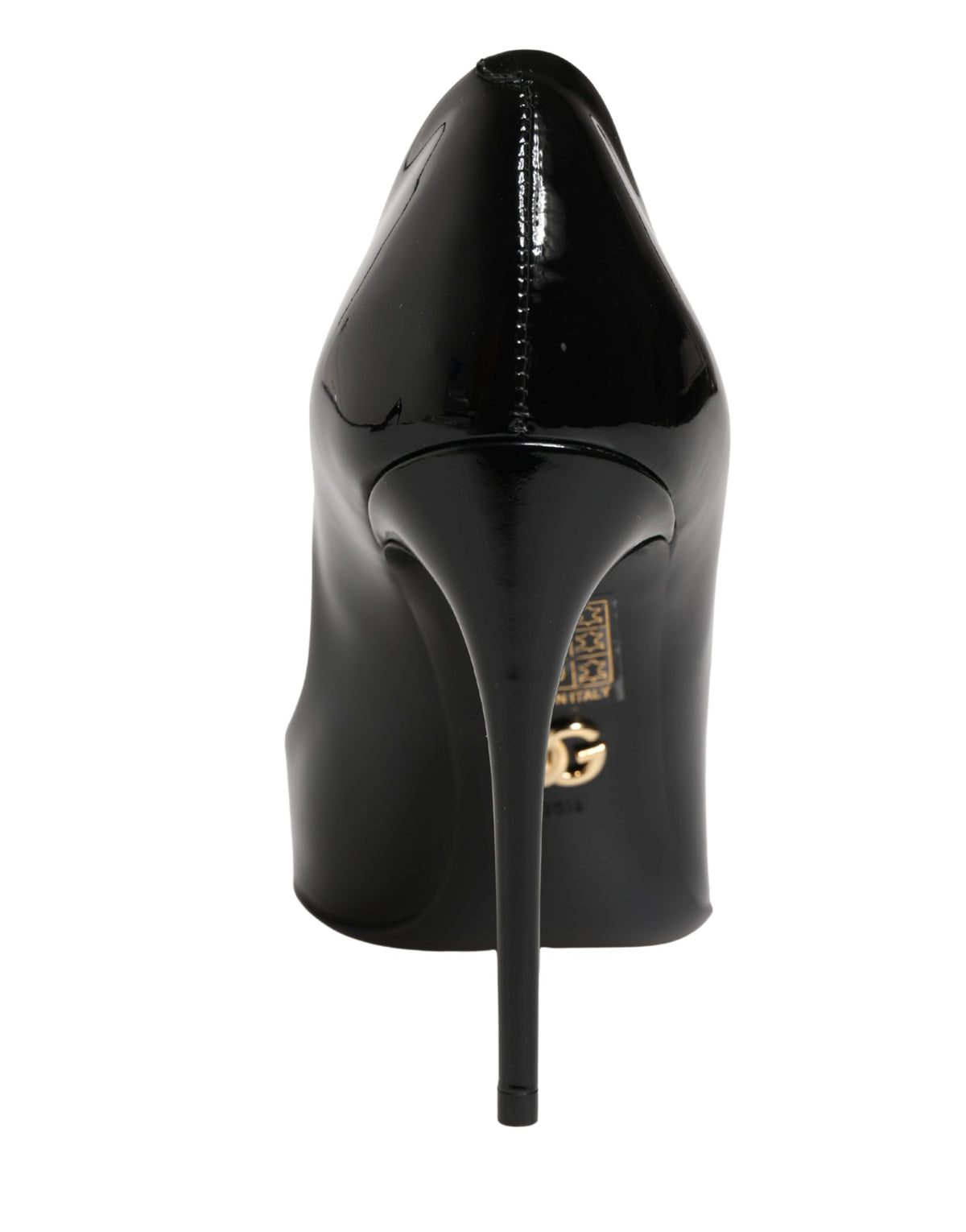 Dolce & Gabbana Black Calf Leather Stiletto Heels Pumps Shoes