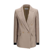 Max Mara Beige Silk Blazer