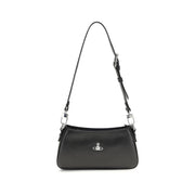 Vivienne Westwood Black Calf Leather Bos Taurus Shoulder Bag