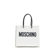Moschino White Calf Leather Bos Taurus Handbag