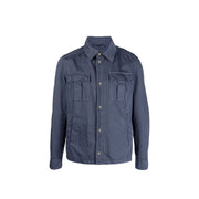Herno Blue Cotton Shell Jacket