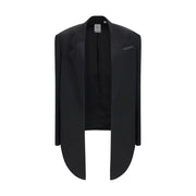 Calvin Klein Black Viscose Full-Length Jacket