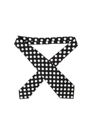 Dolce & Gabbana Dark Gray White Polka Dot Silk Adjustable Women Necktie Tie