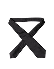 Dolce & Gabbana Black Satin Silk Blend Adjustable Women Tied Necktie Tie
