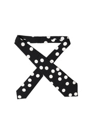 Dolce & Gabbana Black White Polka Dot Silk Adjustable Women Necktie Tie