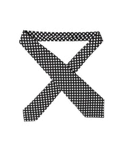 Dolce & Gabbana Black White Polka Dot Silk Adjustable Women Necktie Tie