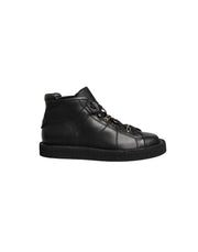 Dolce & Gabbana Black Leather Lace Up Men Ankle Boots Shoes