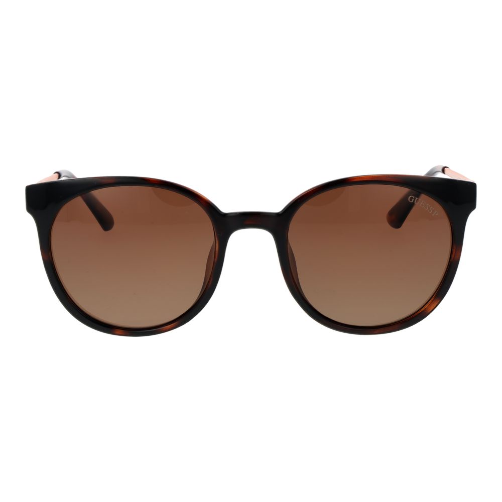 Guess Women's Oval Sunglasses – Brown Plastic