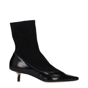 Jacquemus Black Leather Ankle Boots