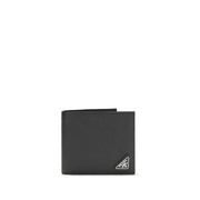 Prada Black Calf Leather Bos Taurus Wallet