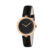 Gucci Black Leather Dress Watch