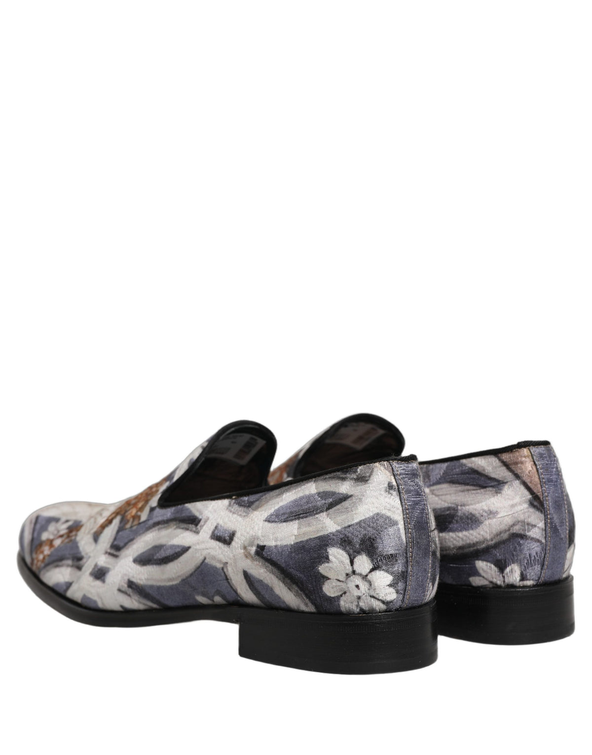Dolce & Gabbana Multicolor Floral Tapestry Embroidery Loafer Shoes