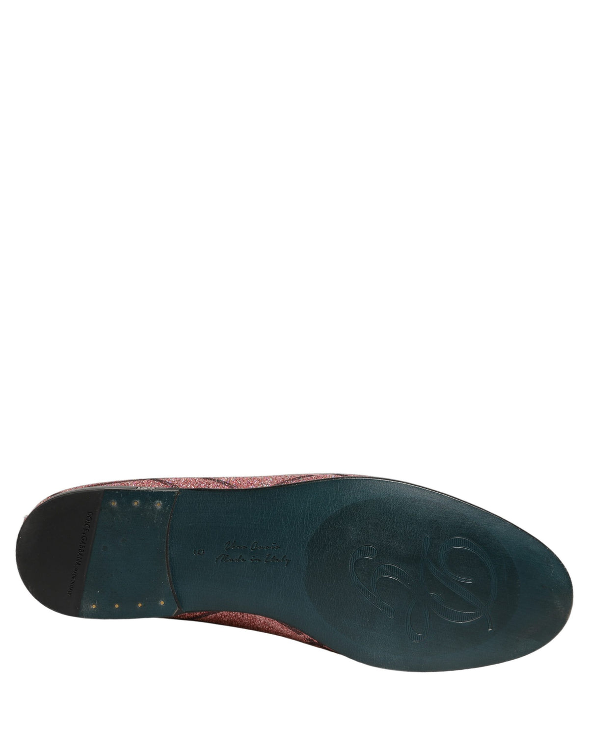 Dolce & Gabbana Pink Check Glitter Lurex Logo Loafers Shoes